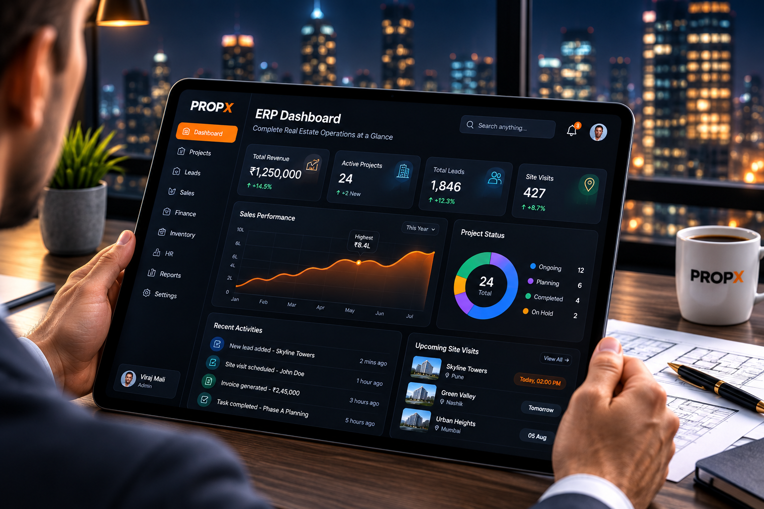 CRM & lead management dashboard